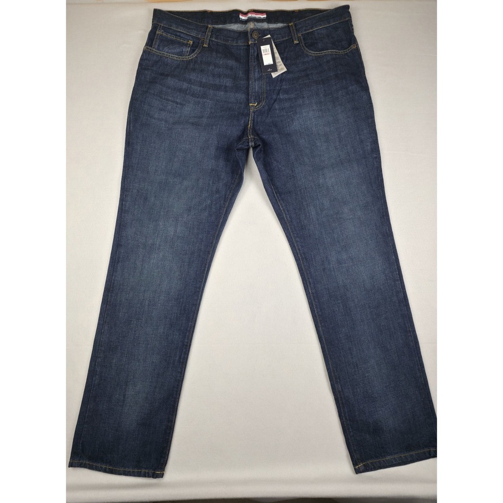 Tommy Hilfiger Jeans Mens 40x34 Straight Fit Dark Wash Denim NWT New